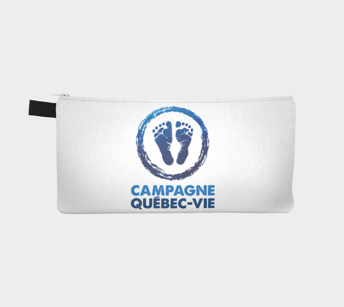 Étui à crayons pro-vie avec logo de Campagne Québec-Vie