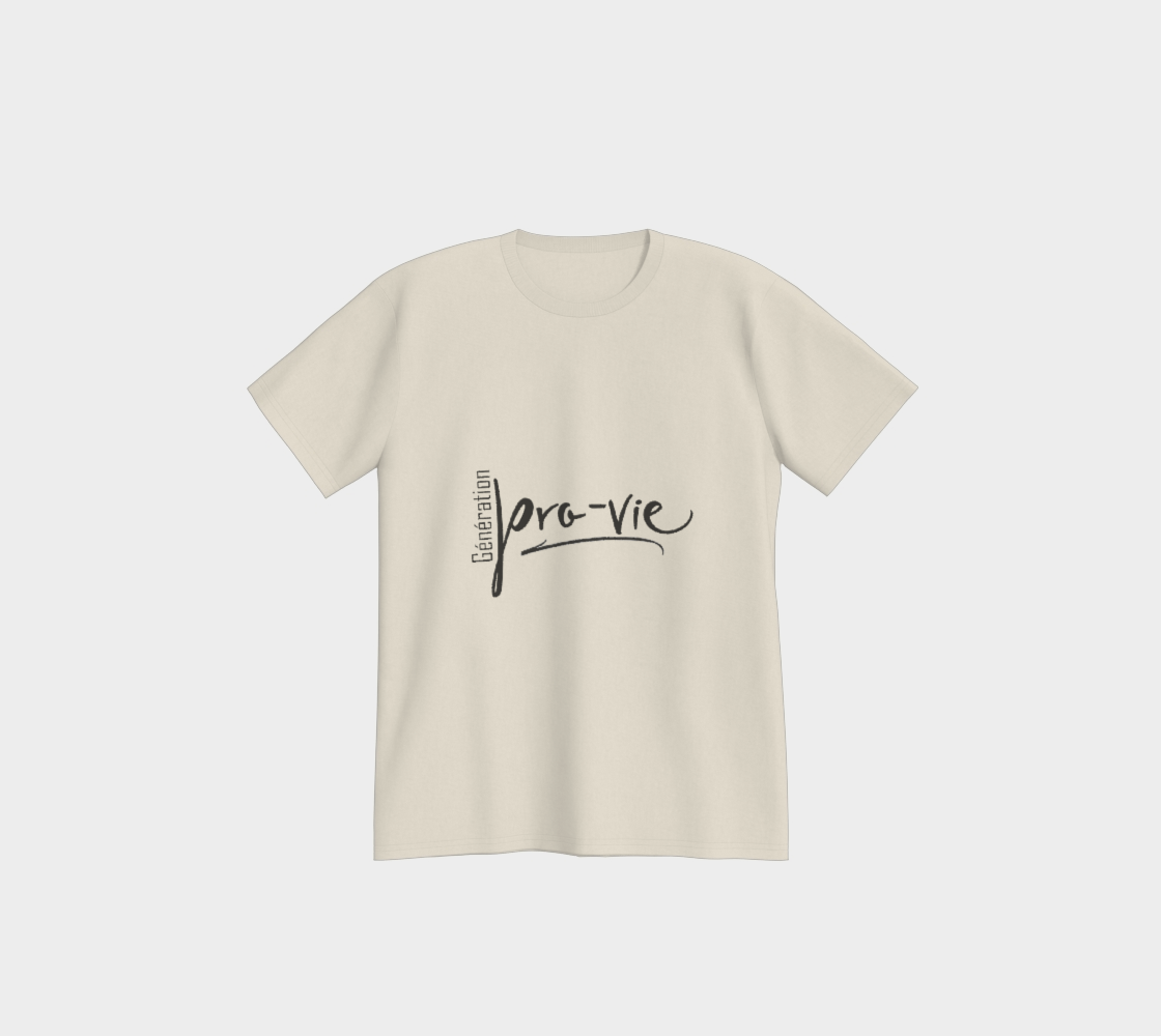 T-shirt pro-vie avec message : Génération Pro-Vie