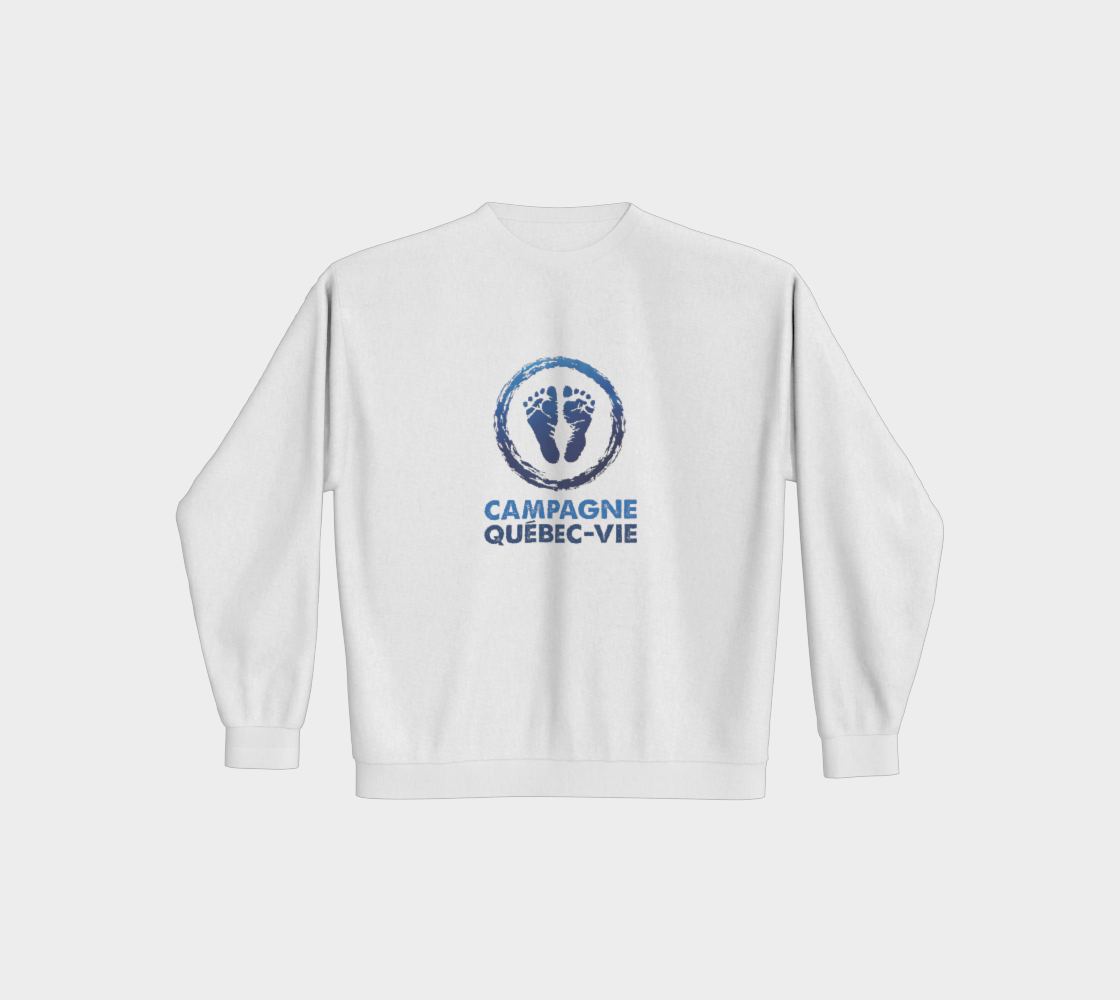 Chandail coton ouaté pro-vie avec logo de Campagne Québec-Vie