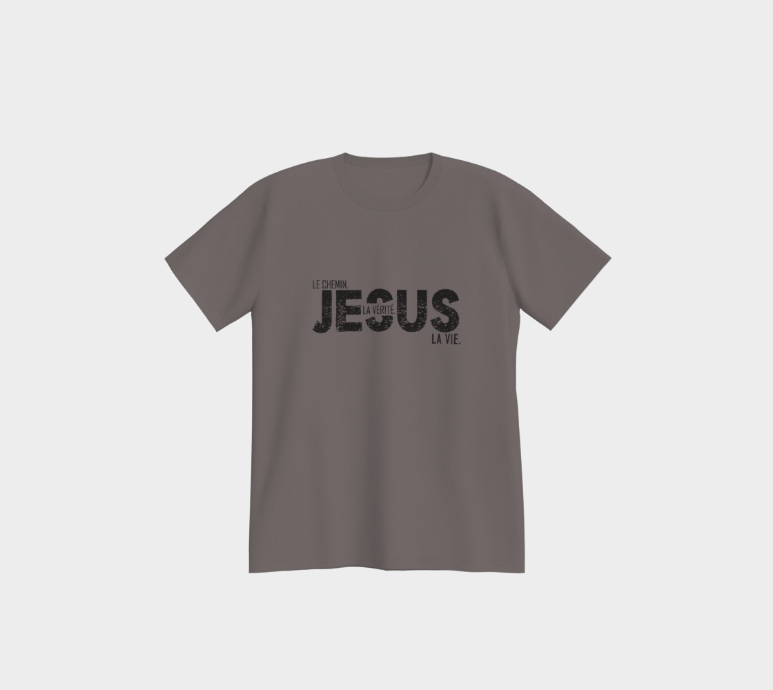 T-shirt chrétien  «Jésus - le Chemin- la Vérité - la Vie», coupe unisexe