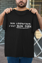 T-shirt unisexe « Mon libérateur, c'est mon Dieu », couleurs foncées