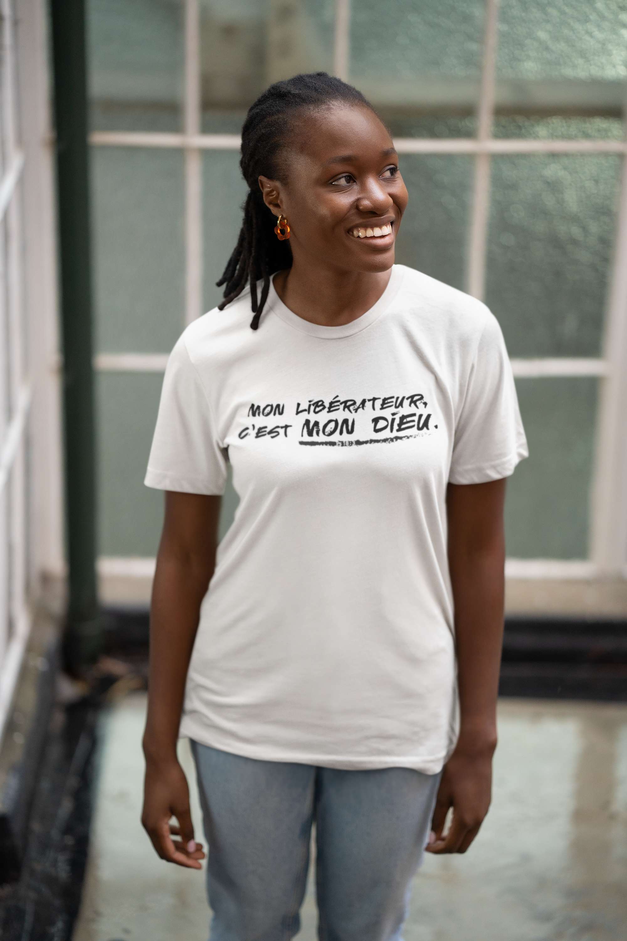 T-shirt unisexe « Mon libérateur, c'est mon Dieu », couleurs claires