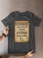 T-shirt chrétien engagé - “Recherché pour avoir prié en public”, pour homme