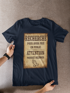 T-shirt chrétien engagé - “Recherché pour avoir prié en public”, pour homme