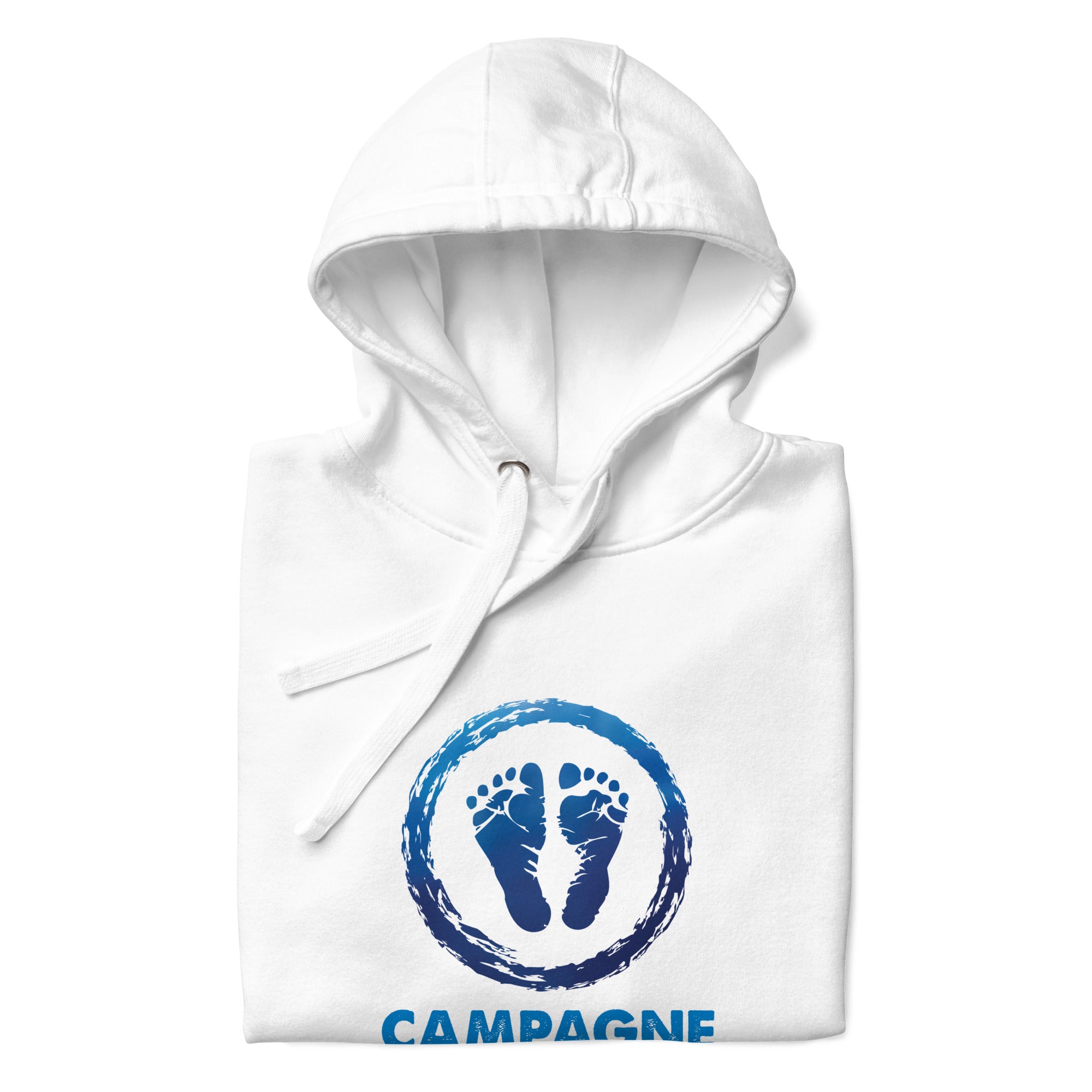 Coton ouaté à capuchon pro-vie avec logo de Campagne Québec-Vie