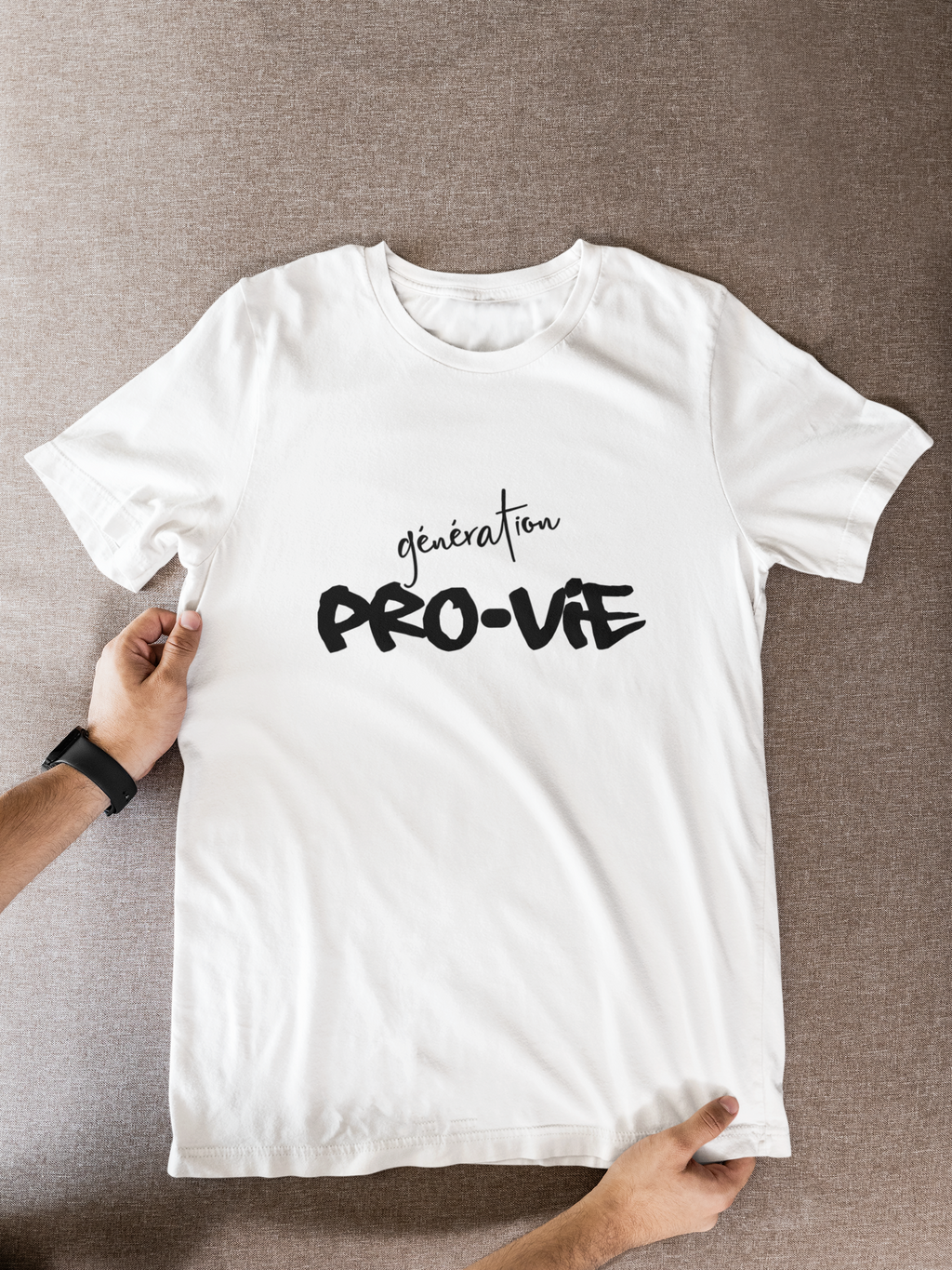 T-shirt pro-vie avec slogan "Génération pro-vie"