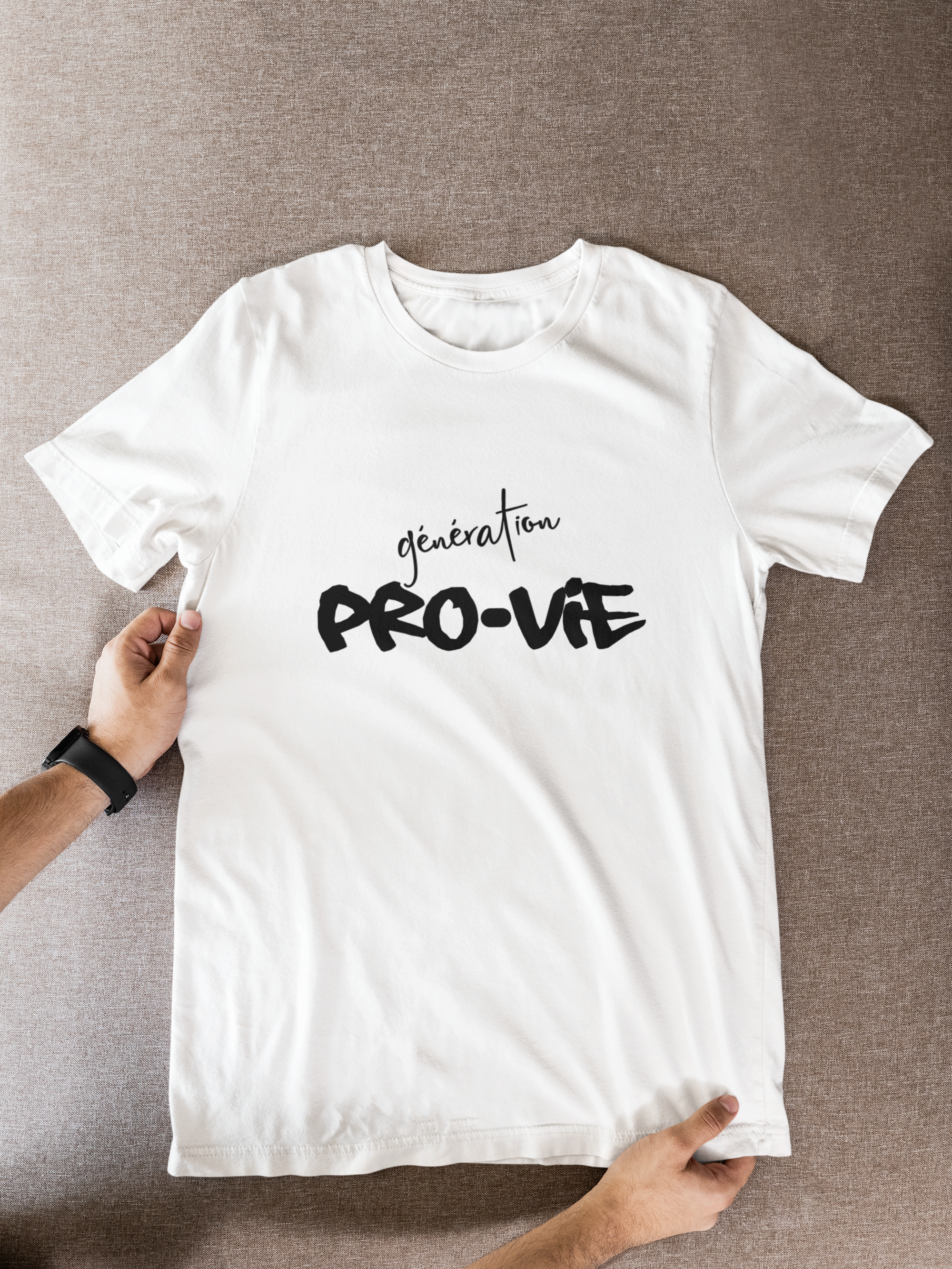 T-shirt pro-vie avec slogan "Génération pro-vie"