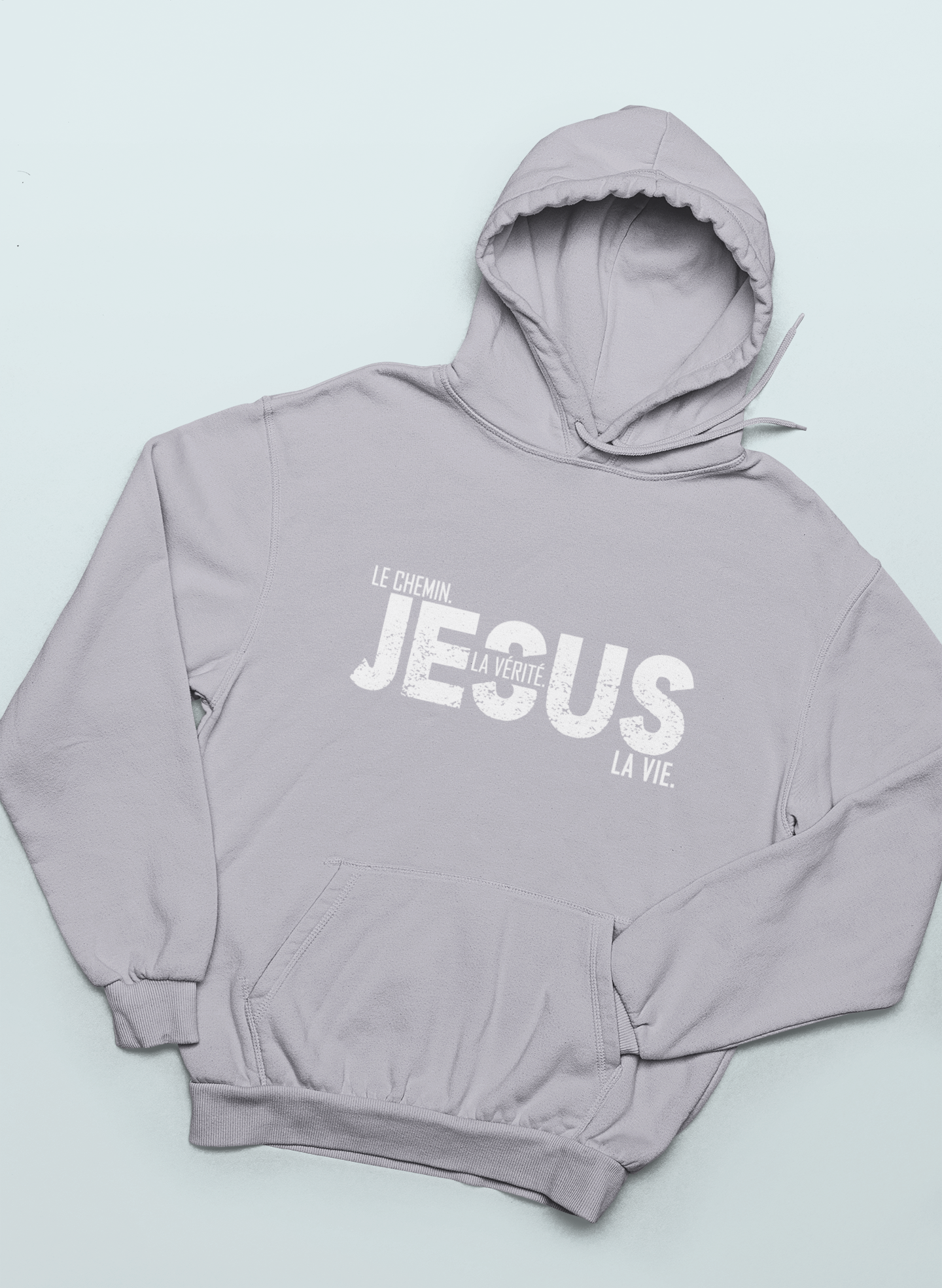 Coton ouaté à capuchon chrétien pro-vie / Jésus - le Chemin - la Vérité - la Vie / options couleur
