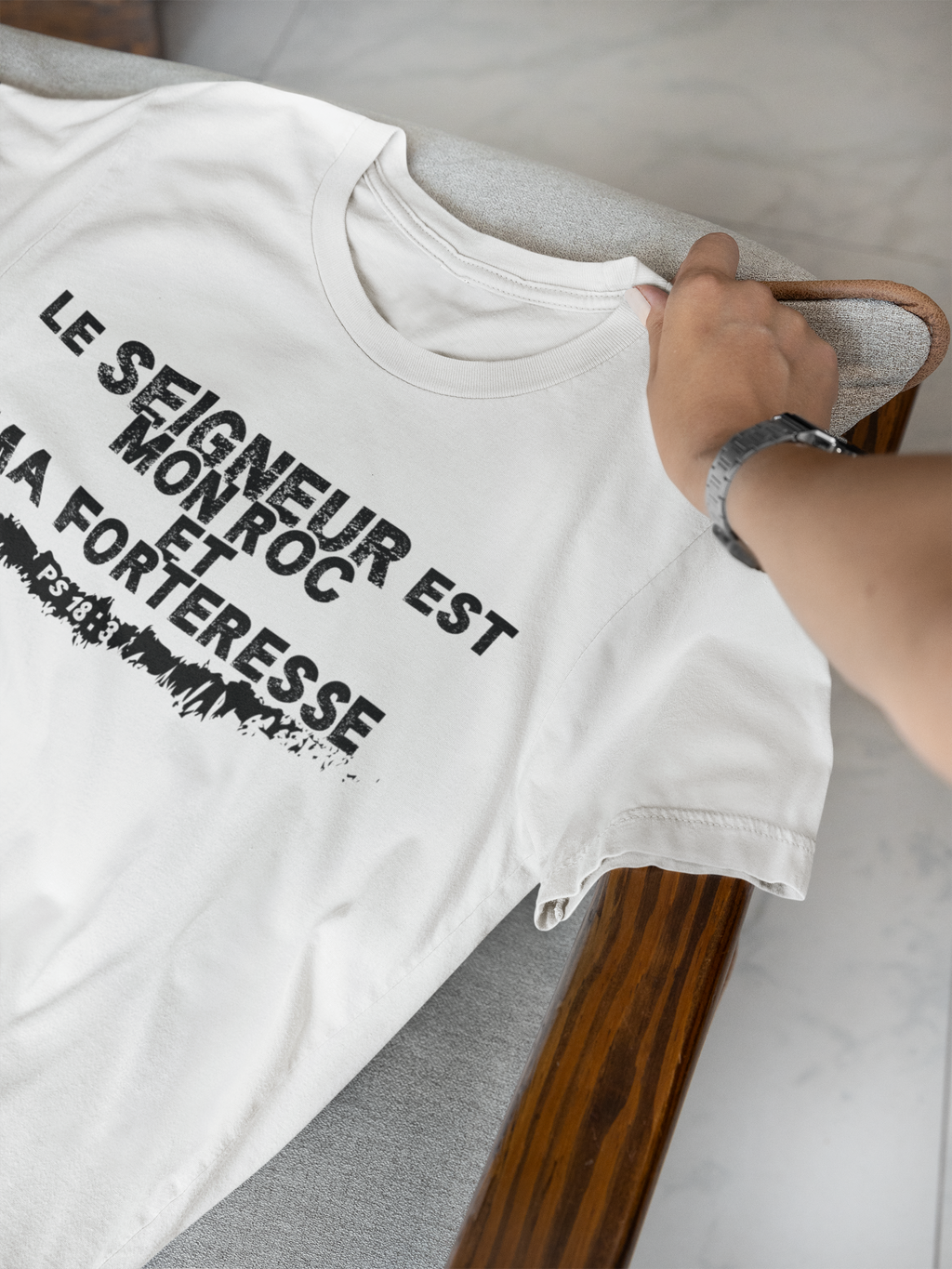 T-shirt unisexe «Le Seigneur est mon roc et ma forteresse»