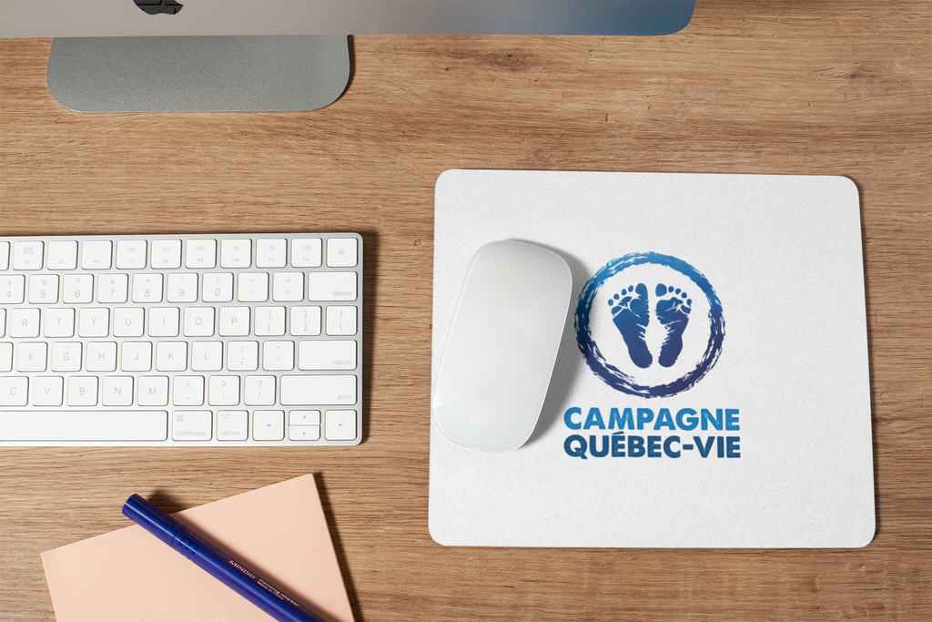 Tapis de souris pro-vie avec logo de Campagne Québec-Vie