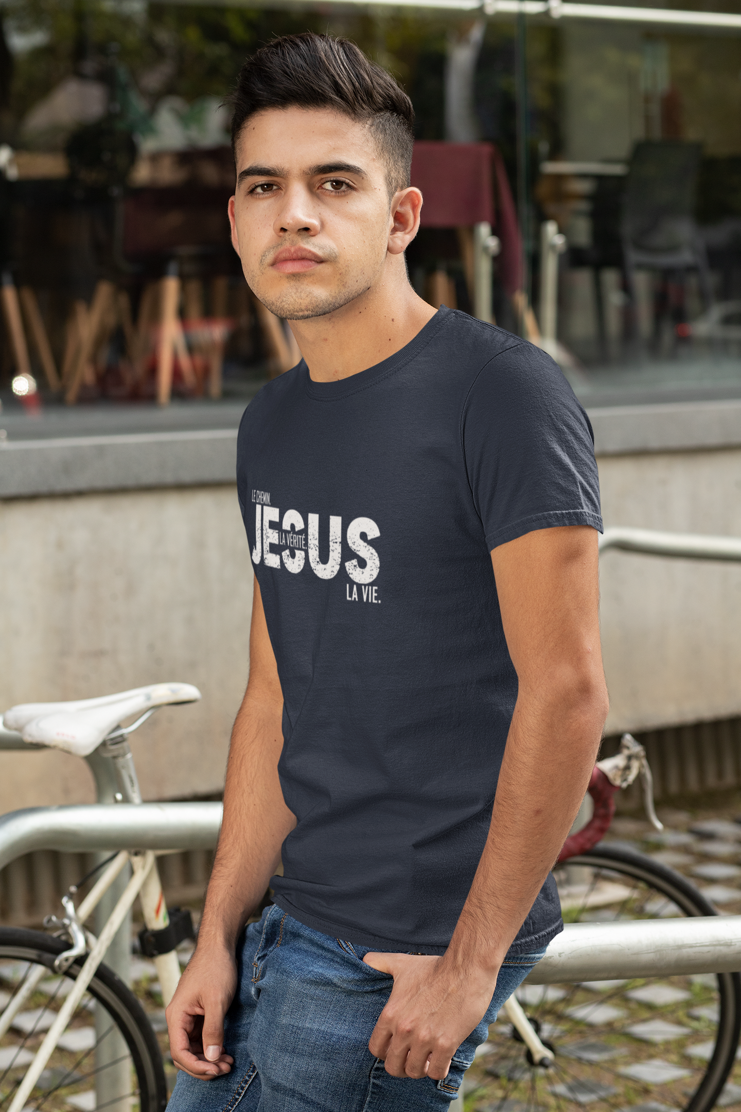 T-shirt chrétien "Jésus - Le Chemin - La Vérité - La Vie"
